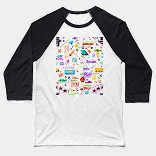 5 Star doodle (black) Baseball T-Shirt